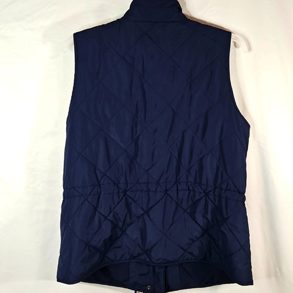 Lauren Ralph Lauren Navy Blue Quilted Vest Zip Up Snap Womens Sz 1X - Picture 8 of 8